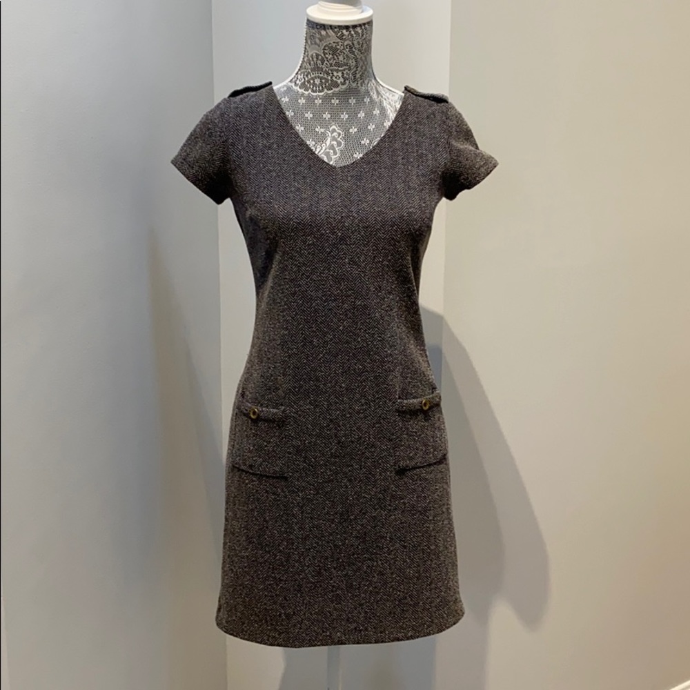 Herringbone shift dress